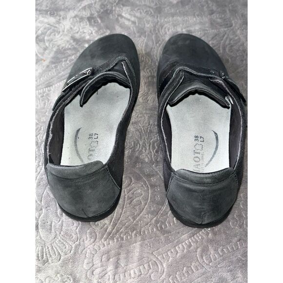 Naot BlackComfort Loafer Shoe Size 38 Leather Slip on Tane Buckle Detail - Picture 4 of 9
